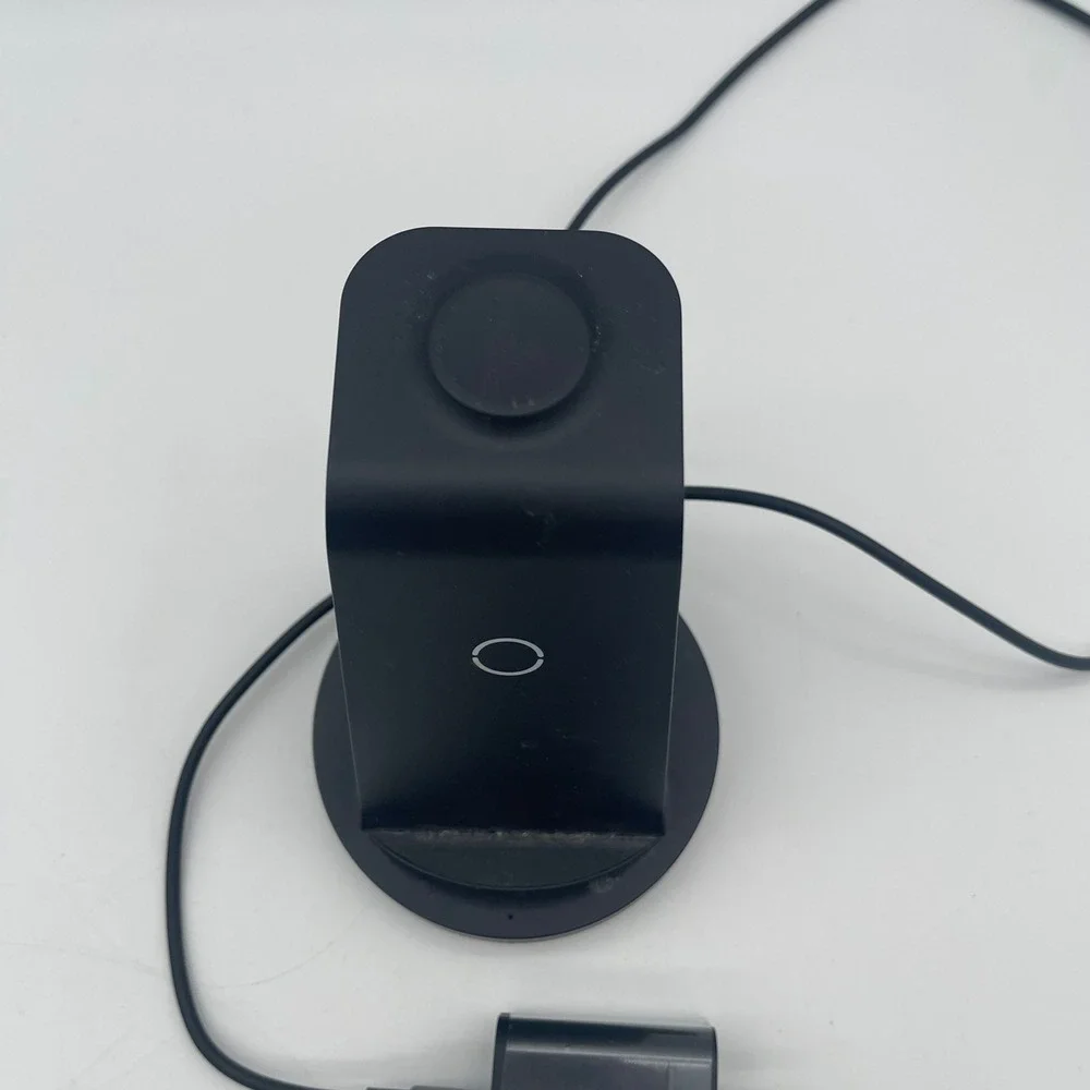 3-in-1 Wireless Charging Station Stand CW 350‎ 18W Black for Phone Watch Buds
